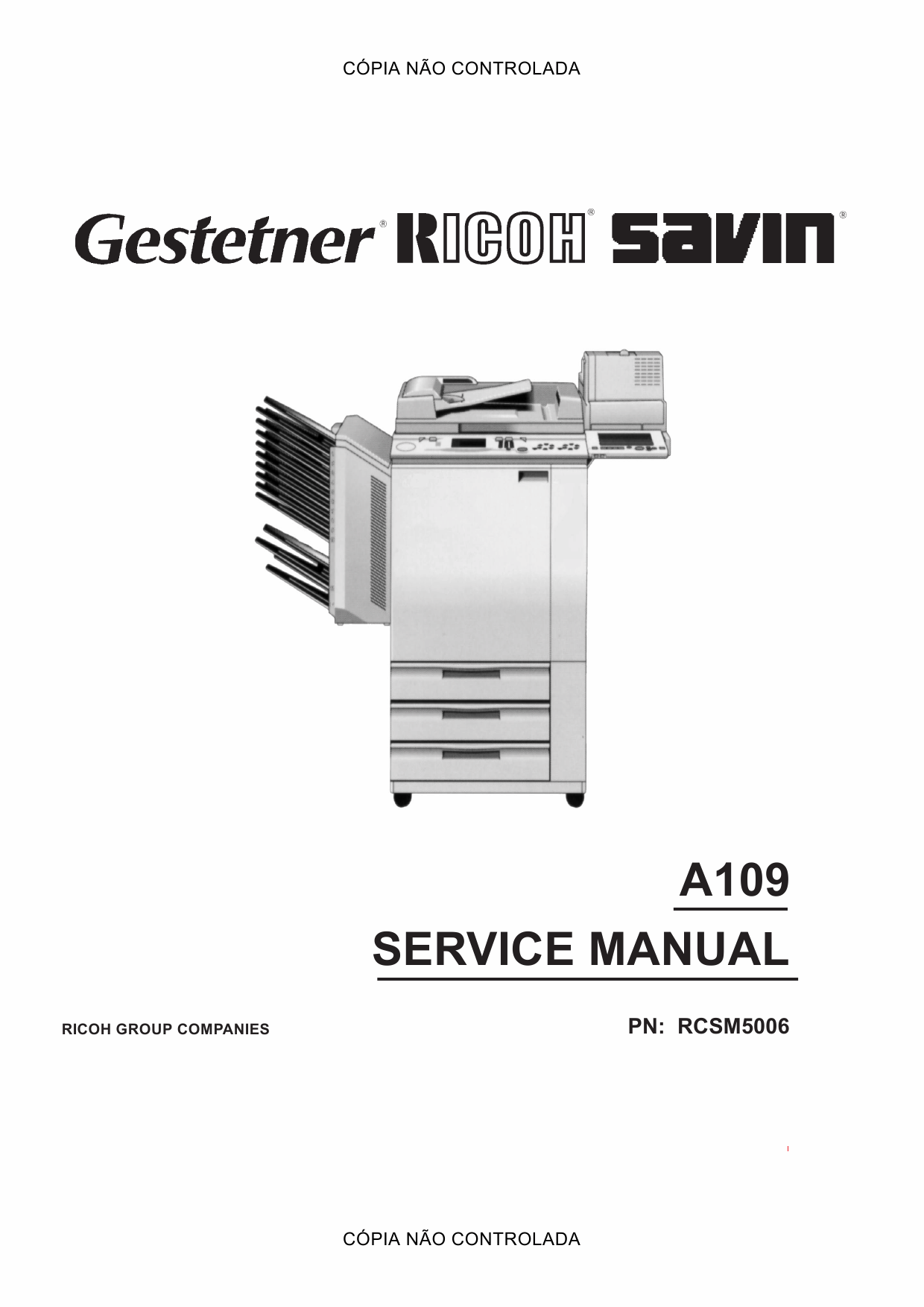 RICOH Aficio NC5006 A109 Service Manual-1